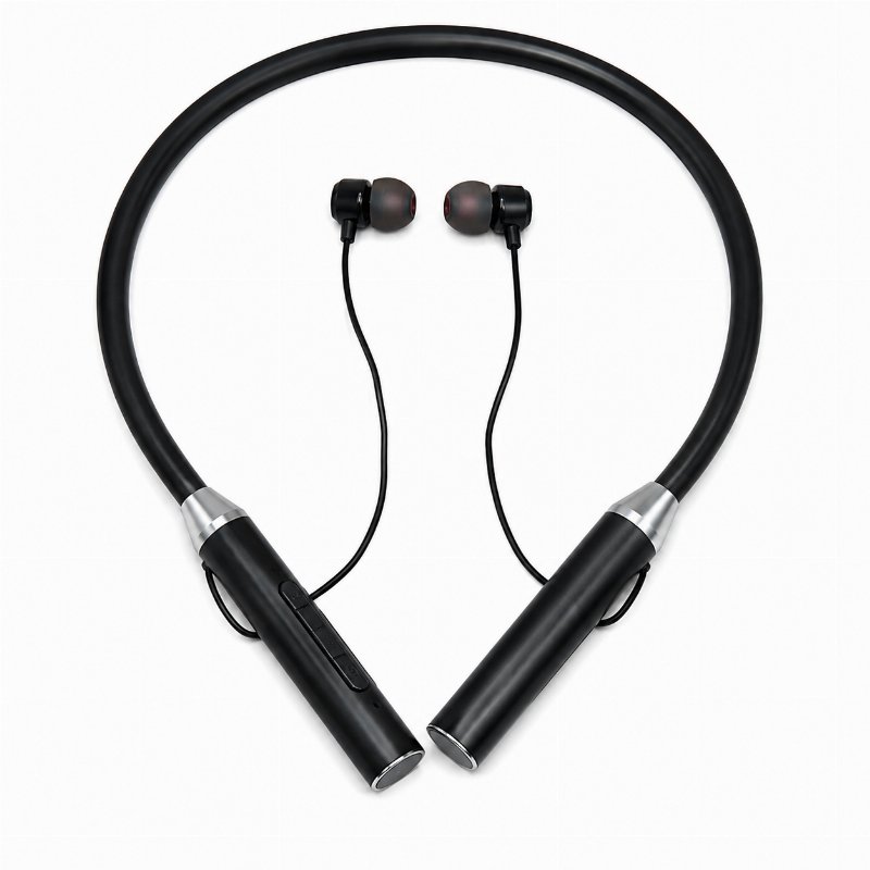Écouteurs Bluetooth Tour de Cou Sans Fil – Son 12D, Noir