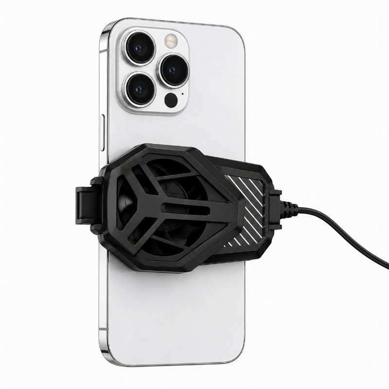 Refroidisseur de Téléphone S-10 avec Ventilateur USB – Noir